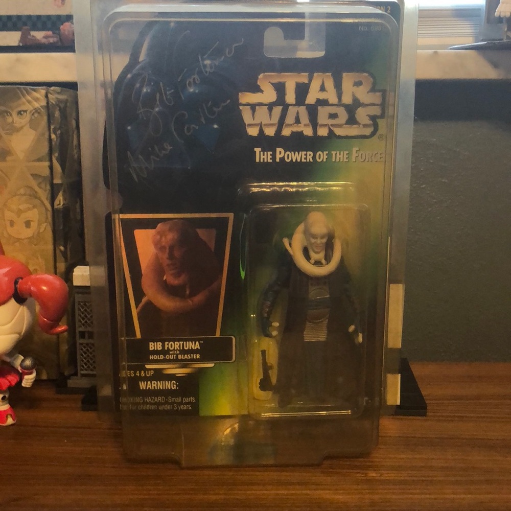 Star Wars autographed Mike Carter Fortuna figure